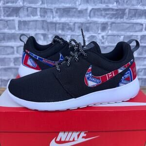 Nike Roshe One Black New York Rangers Custom 844994-002 Womens Size 6 New